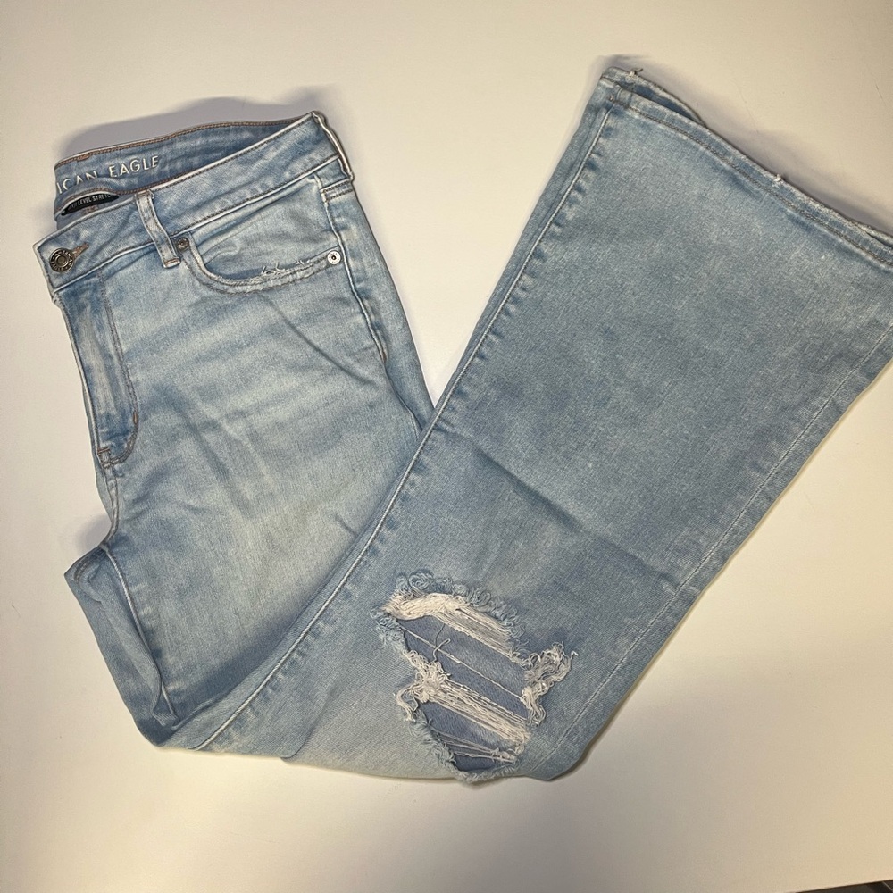 American Eagle Outfitters Light Wash Flare Jeans